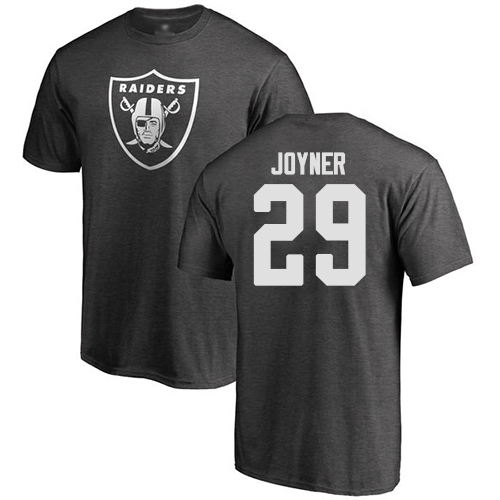 Men Oakland Raiders Ash Lamarcus Joyner One Color NFL Football #29 T Shirt->nfl t-shirts->Sports Accessory